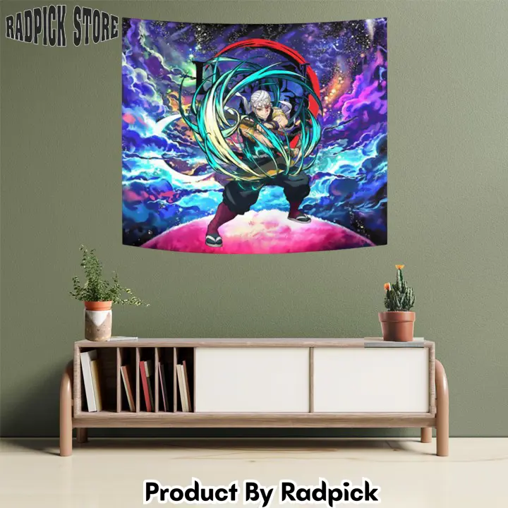 Tengen uzui tapestry custom galaxy anime wall decor  rp5946196